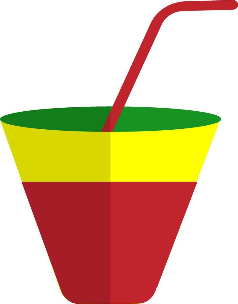 Flat style pepsi cup with straw. vector