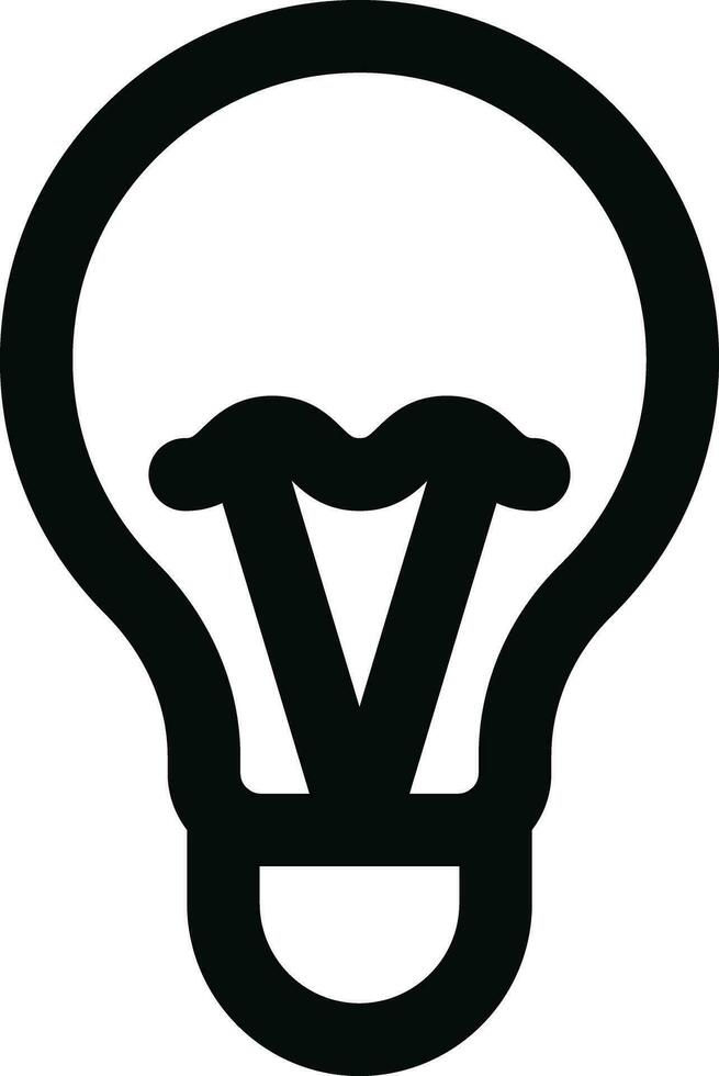 Line art illustration of Idea or Light Bulb icon. vector