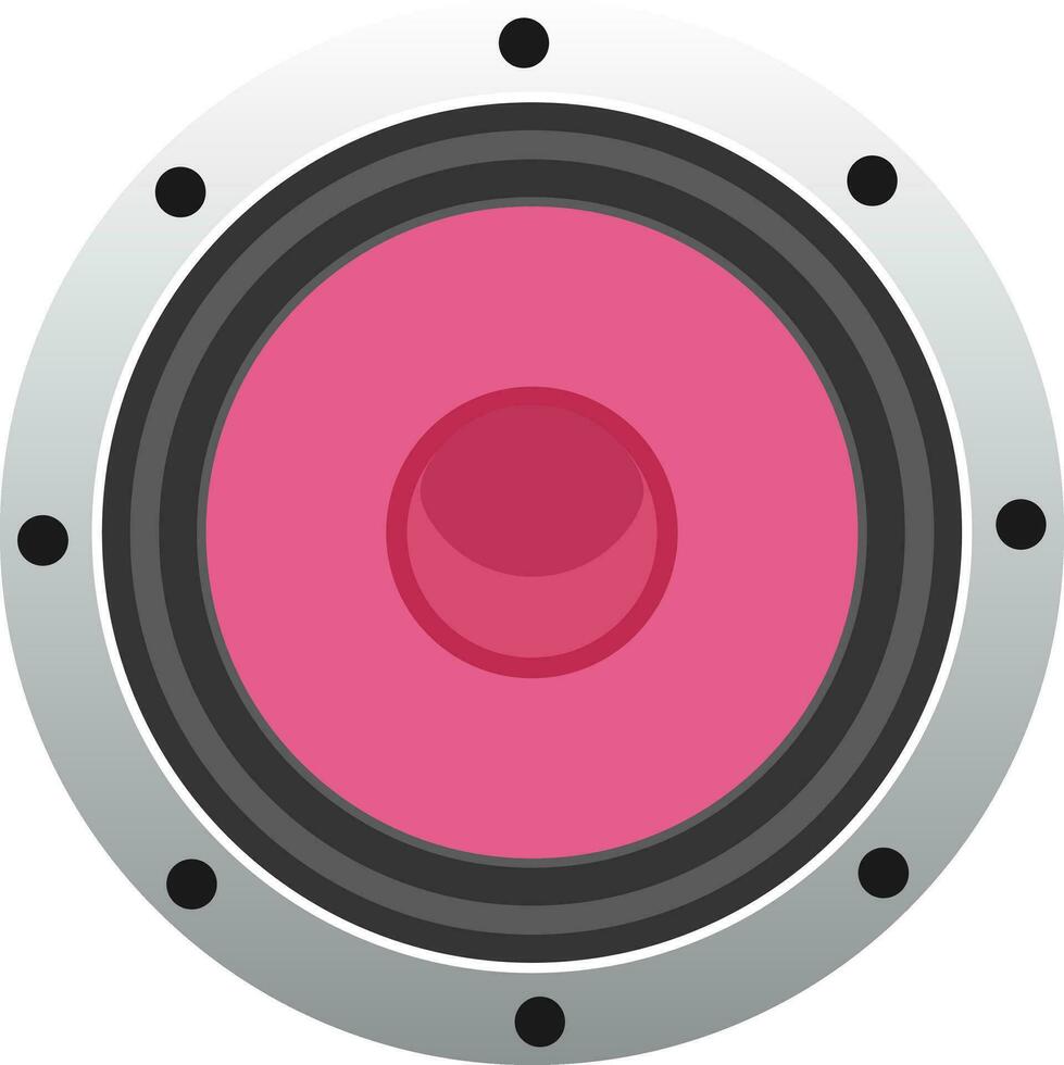 Gray and pink audio speaker. vector