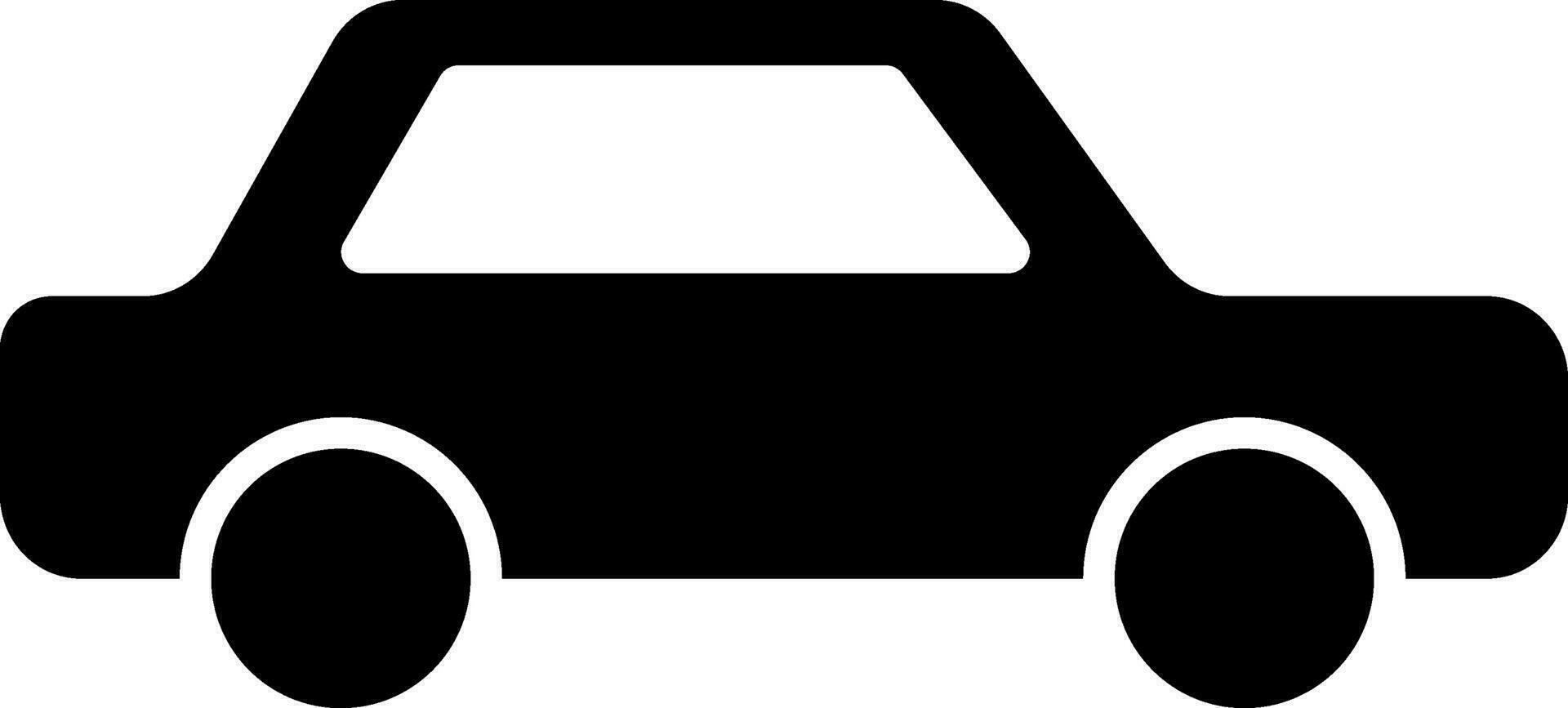 aislado negro coche icono en plano estilo. vector