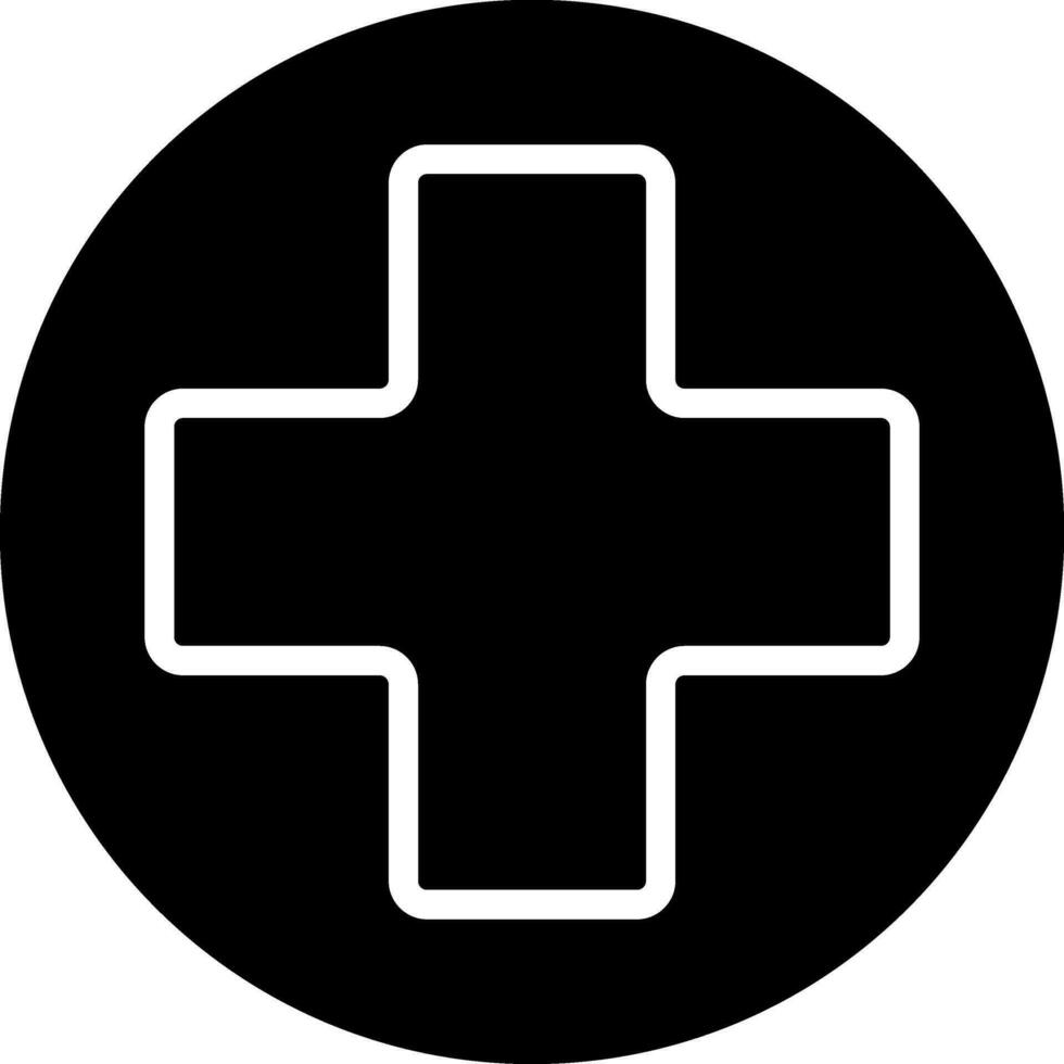 Medical sign or symbol in Black and White color. vector