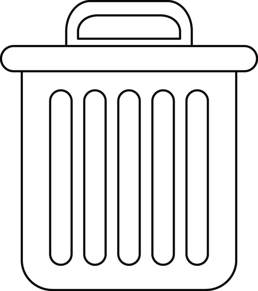 Flat style delete box icon. vector