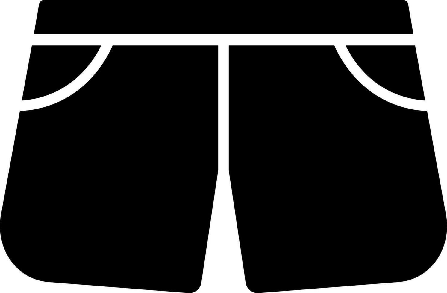 Vector illustration of shorts icon.