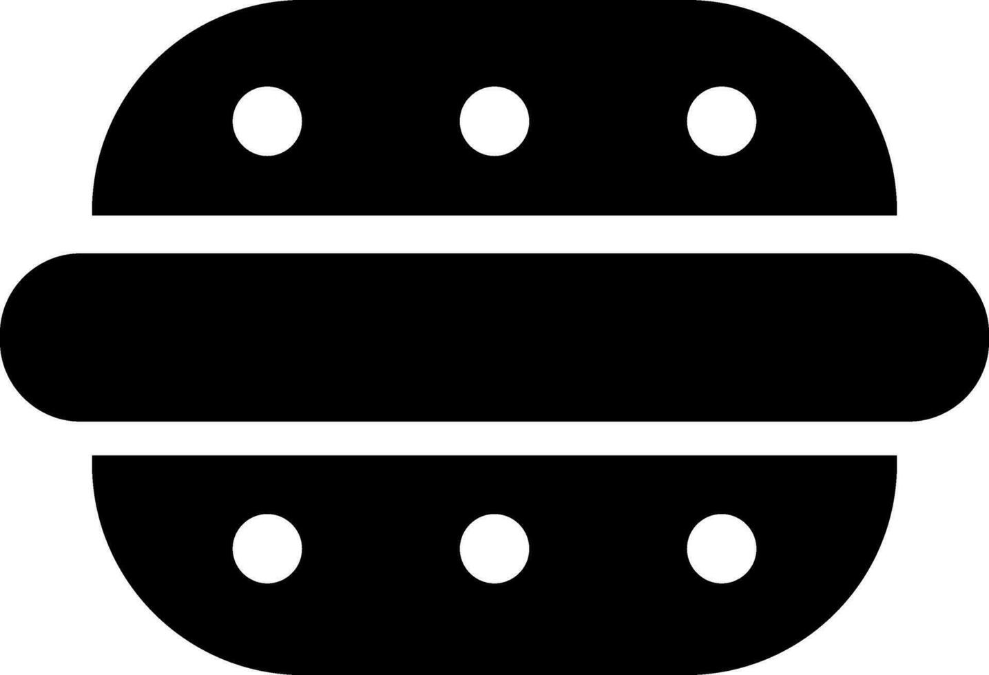 Glyph burger icon in flat style. vector
