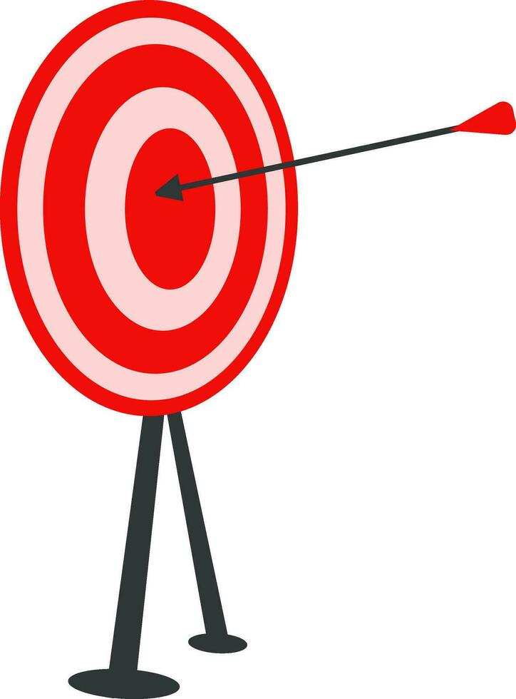 Target board with arrow. vector