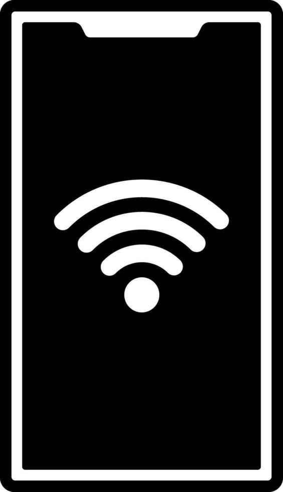 Smartphone connected wifi icon. vector