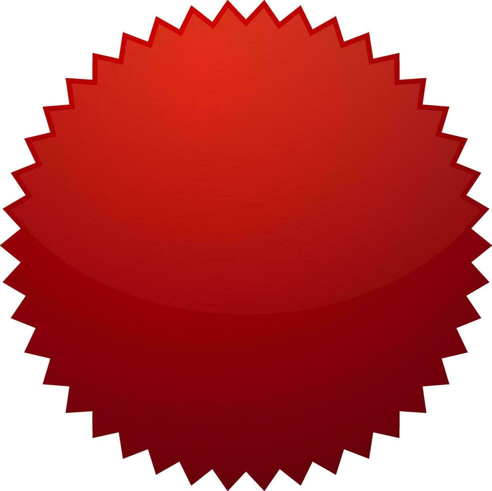 Blank red sticker or label design. vector