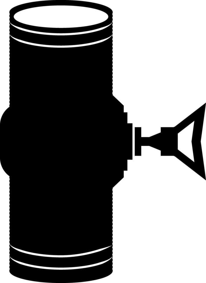 Illustration of a black and white pipe. vector