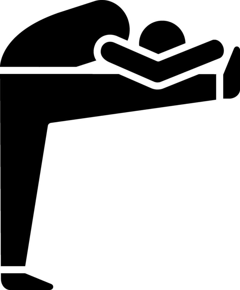 Man in yoga pose icon or symbol. vector