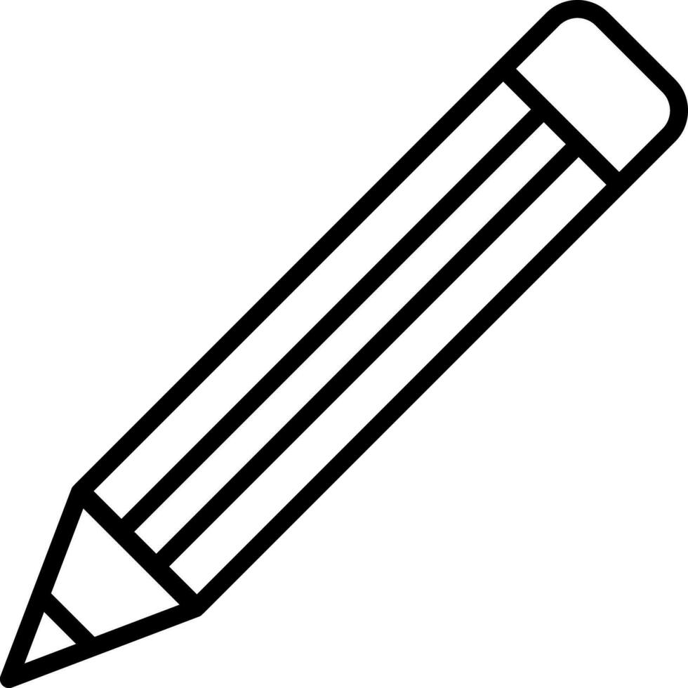 Black line art illustration of Edit or Pencil icon. vector