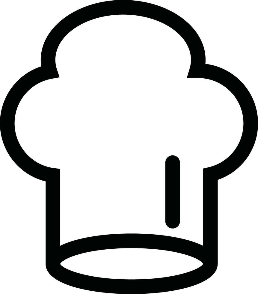 Illustration of Chef Hat icon in thin line art. vector