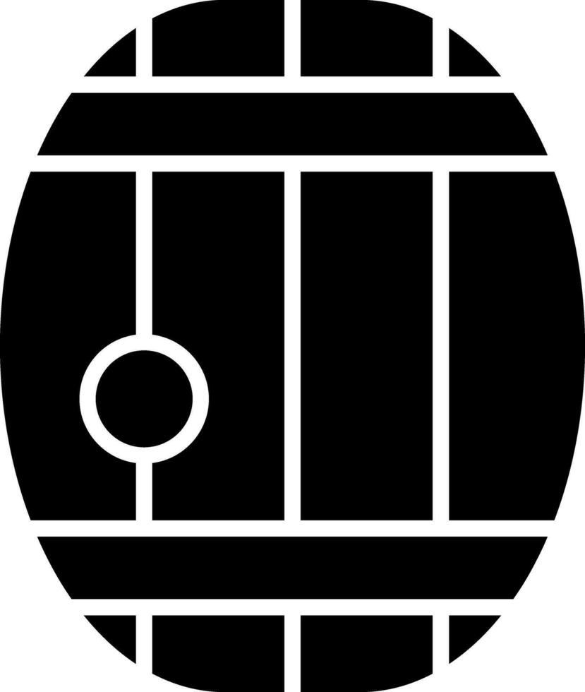 Black and White barrel icon in flat style. vector