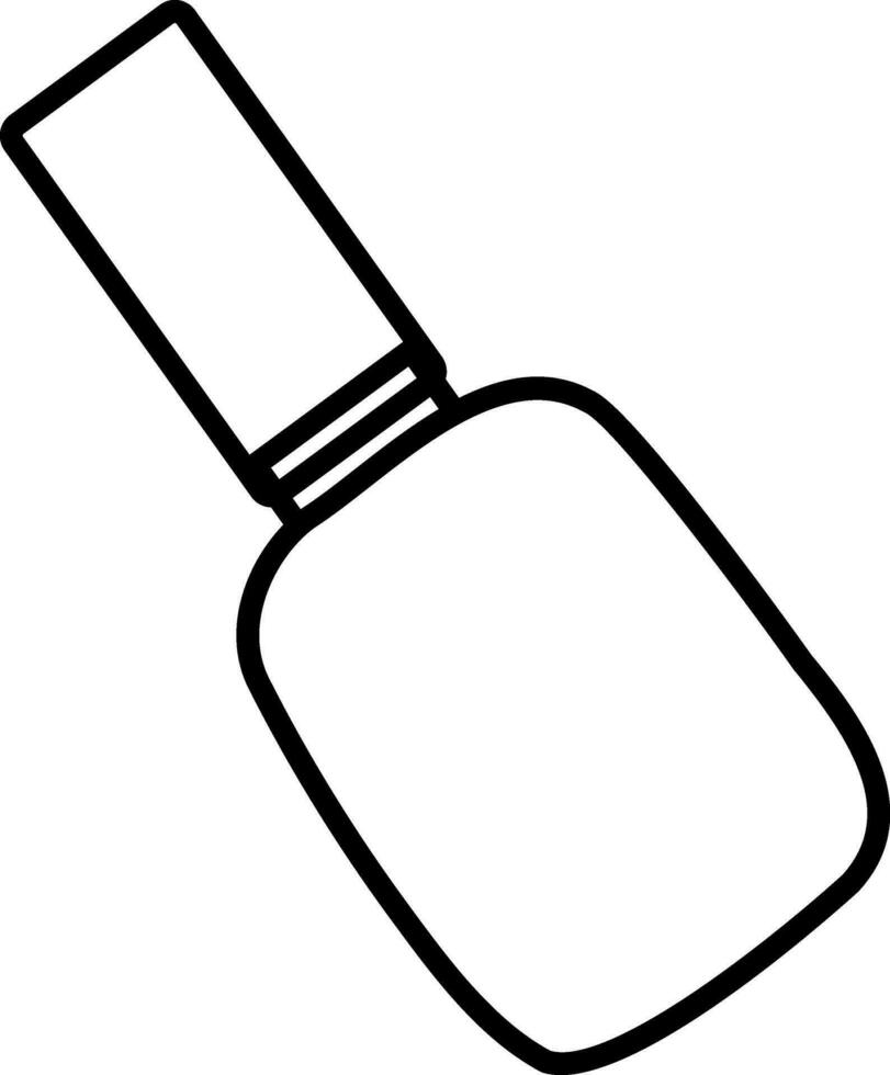 Nail Polish Icon In Black Line Art.. vector