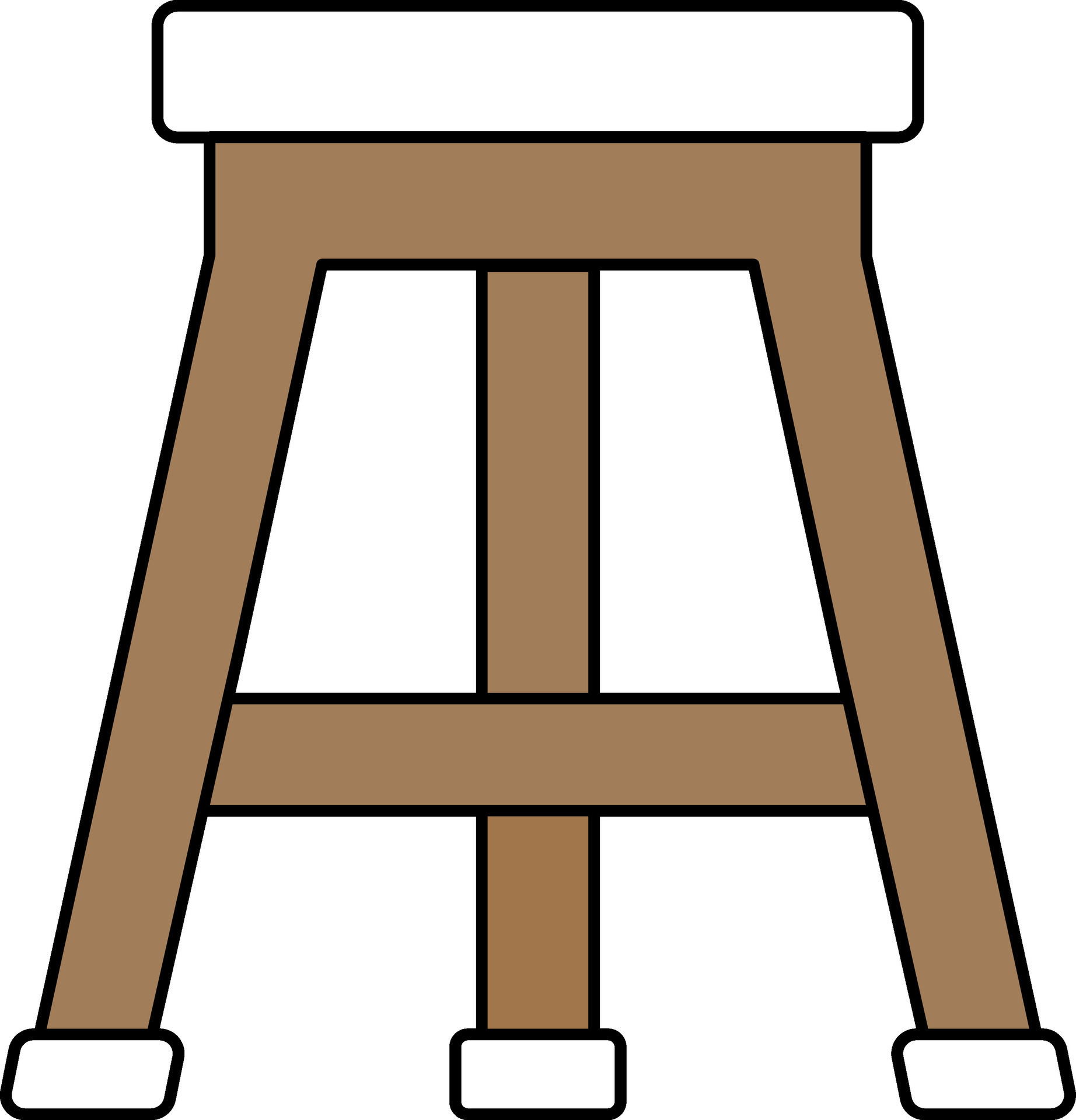 Three Legged Stool Icon In Brown Color. 25085607 Vector Art at Vecteezy
