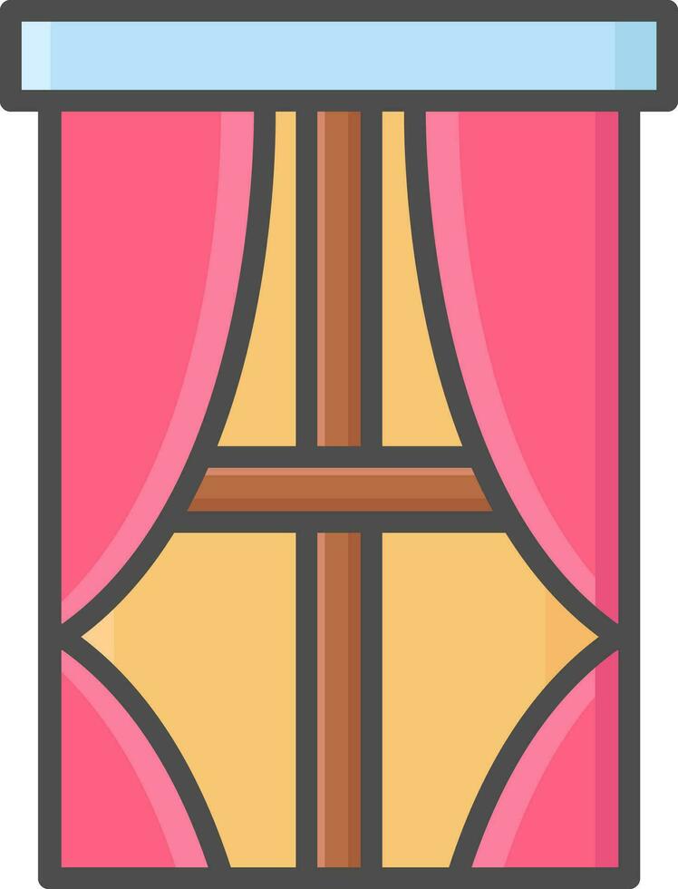 Colorful Window Icon In Flat Style. vector