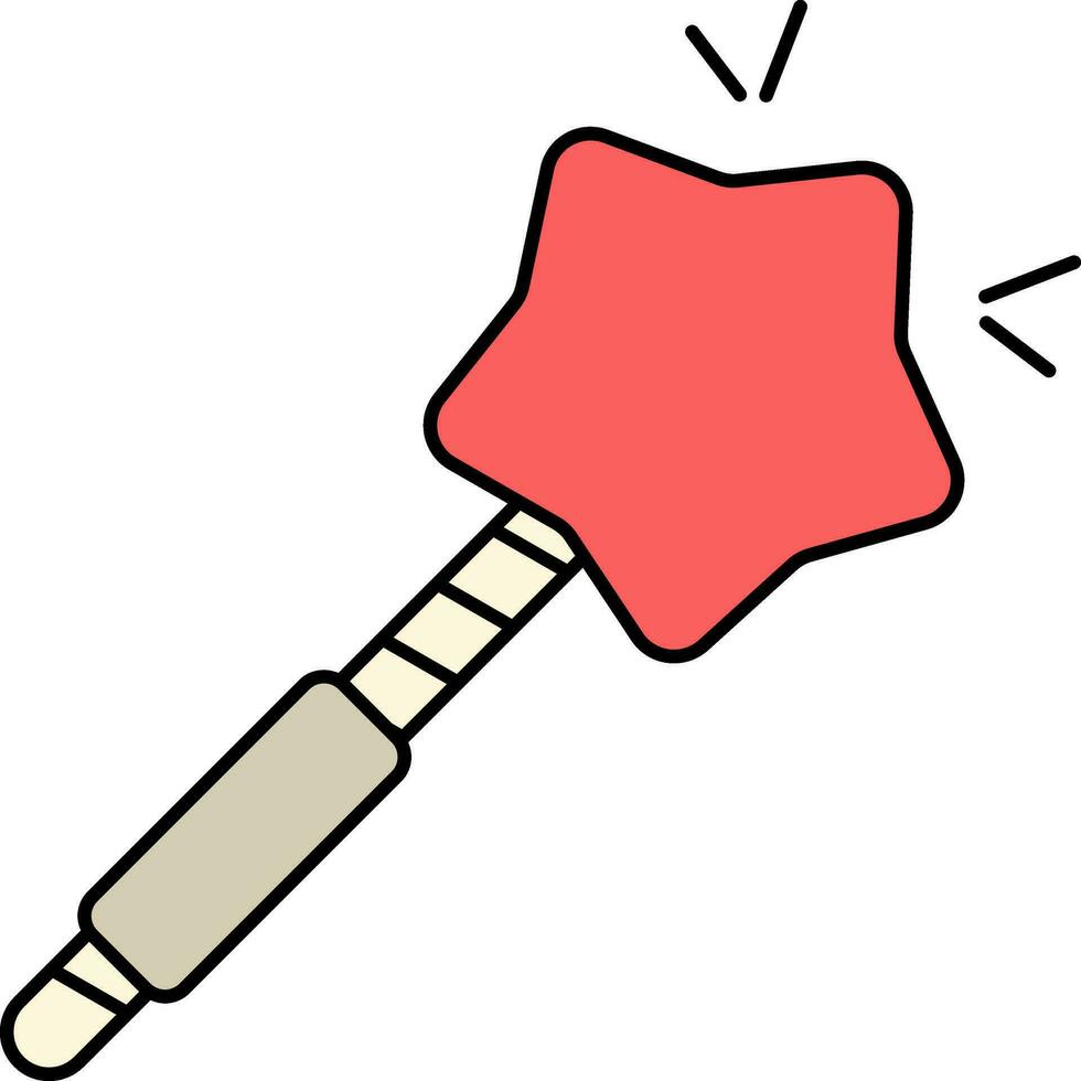 Magic Wand Icon In Flat Style. vector