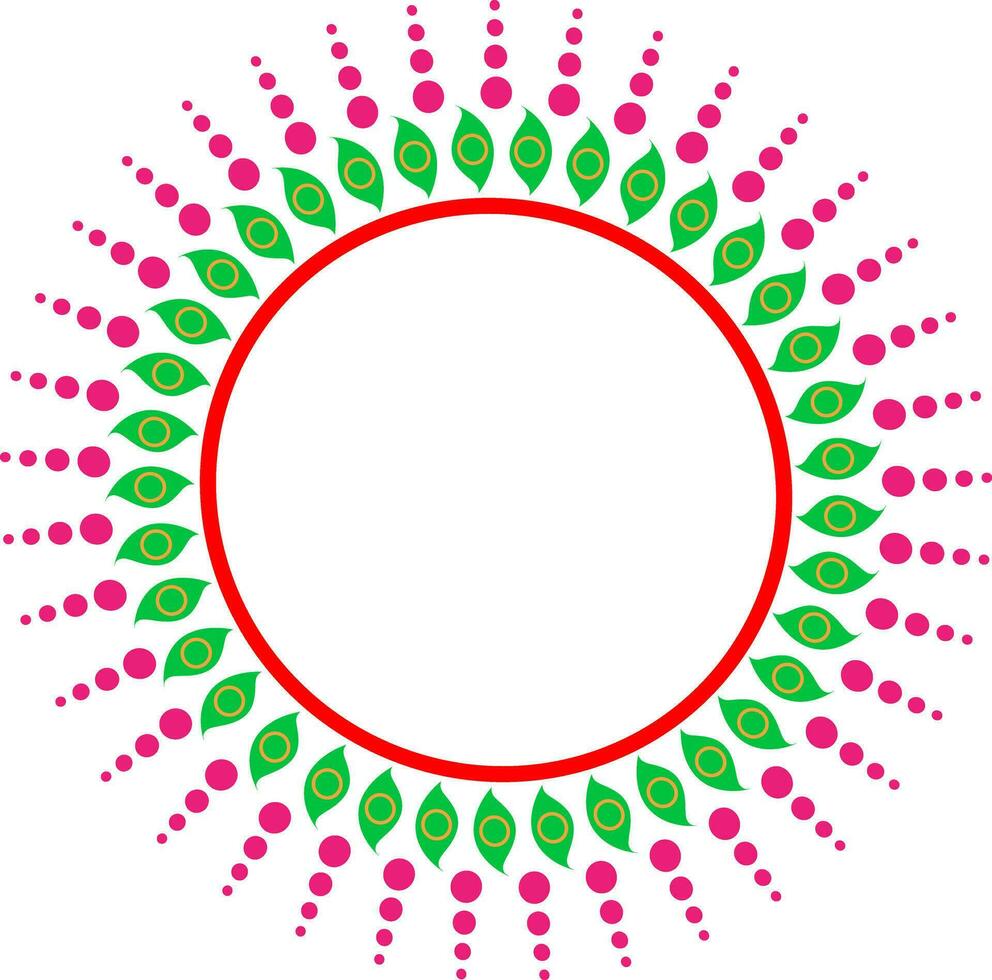 Circular design with three color in illustration. vector