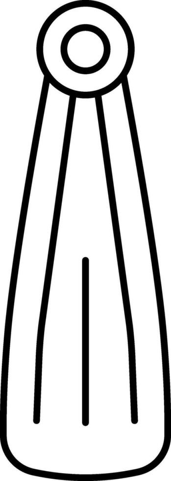 Isolated Tic Tac Hair Clip Icon In Outline Style. vector