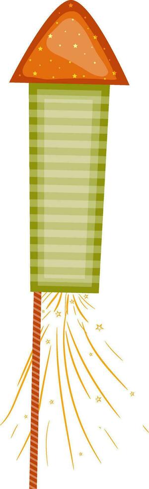 Illustration of exploded rocket. vector