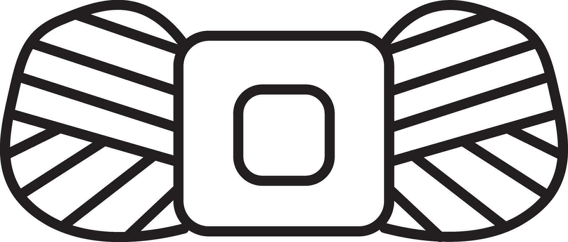 Illustration of stroke style of  wool icon in flat design. vector