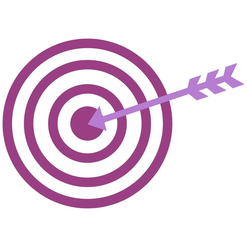 Dartboard Icon in Purple Color. vector