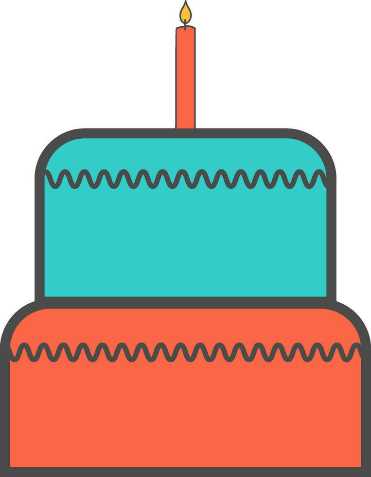 Flat illustration of a cake. vector