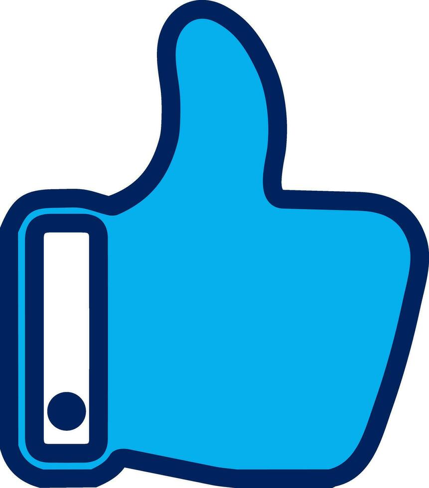 Flat style thumb up icon. vector