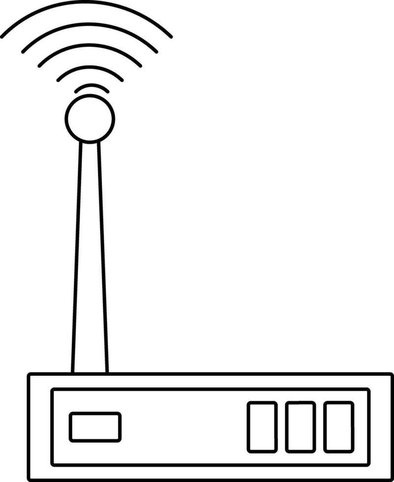 Wifi router in flat style. vector
