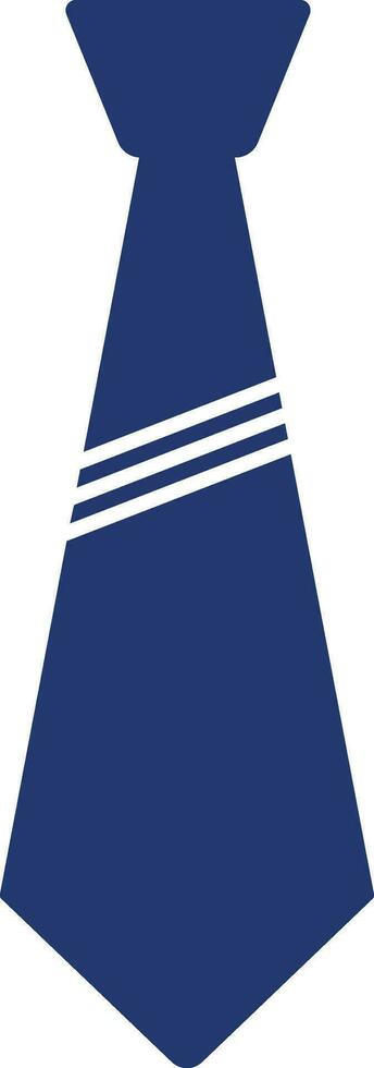 Isolated blue tie in flat style. vector