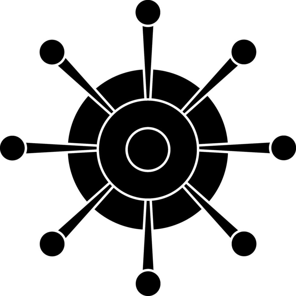 Vector illustration of pincushion in Black and White color.