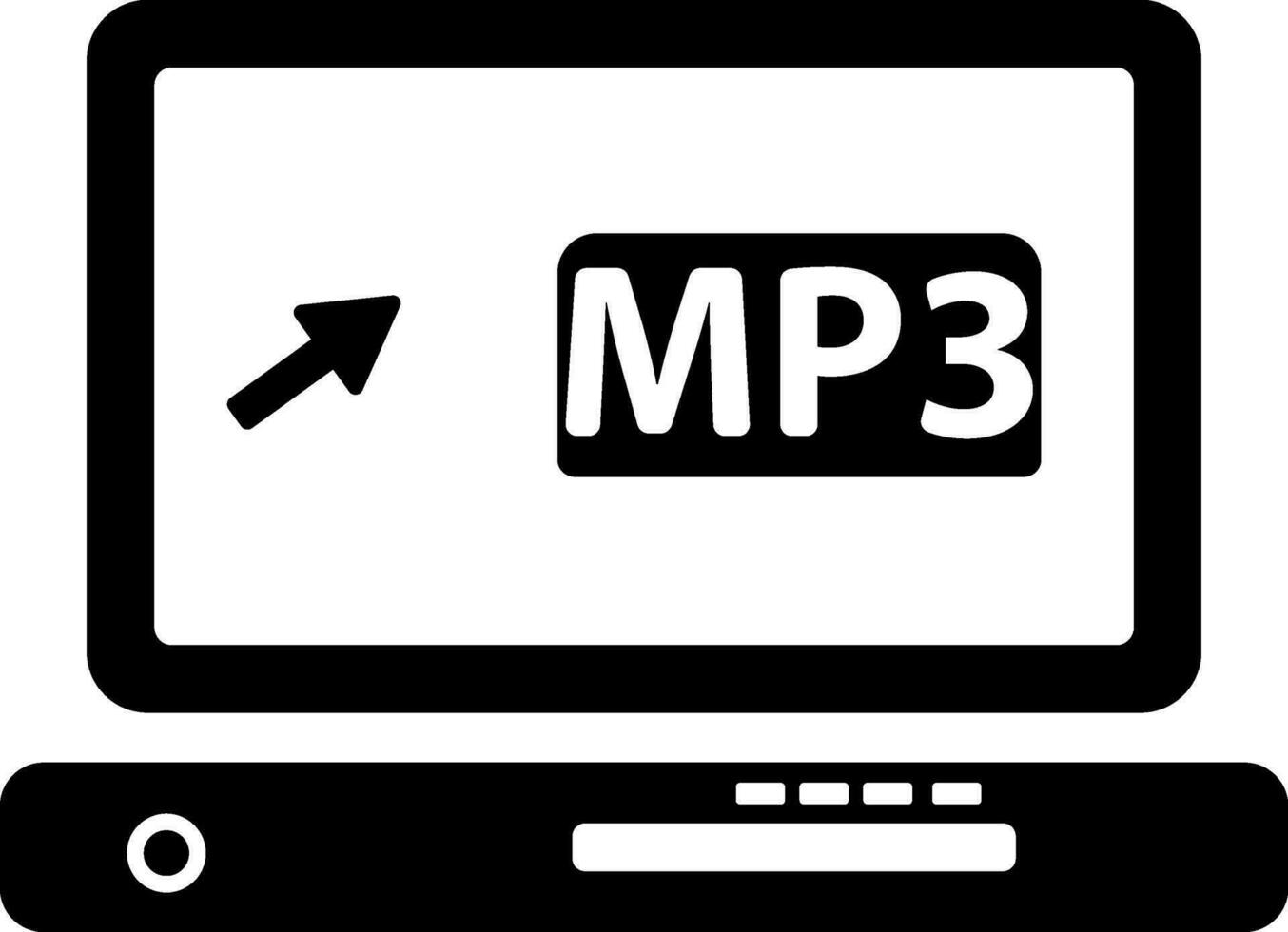 CD or DVD player with monitor symbol. vector