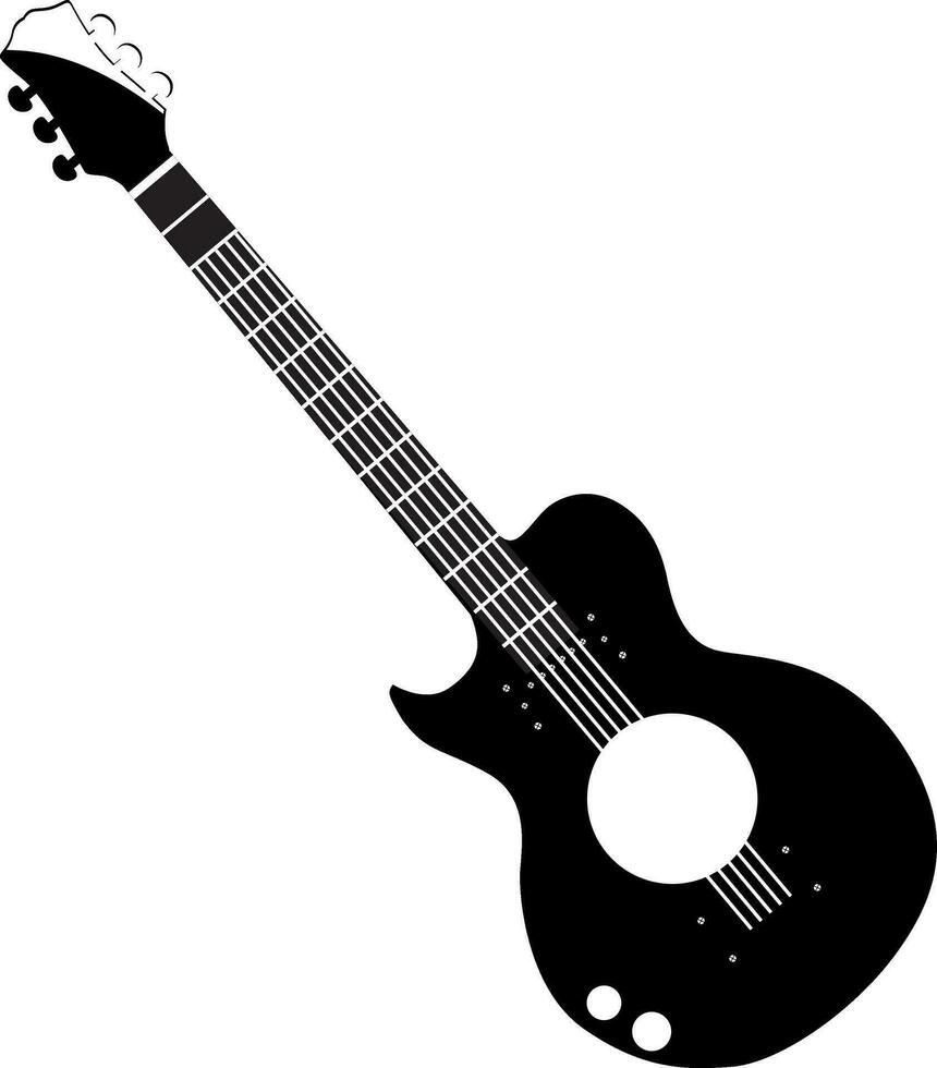 Illustration of a electric guitar. vector