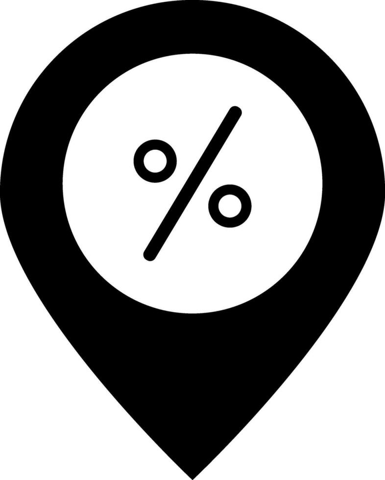 Sale discount shop location pointer icon. vector