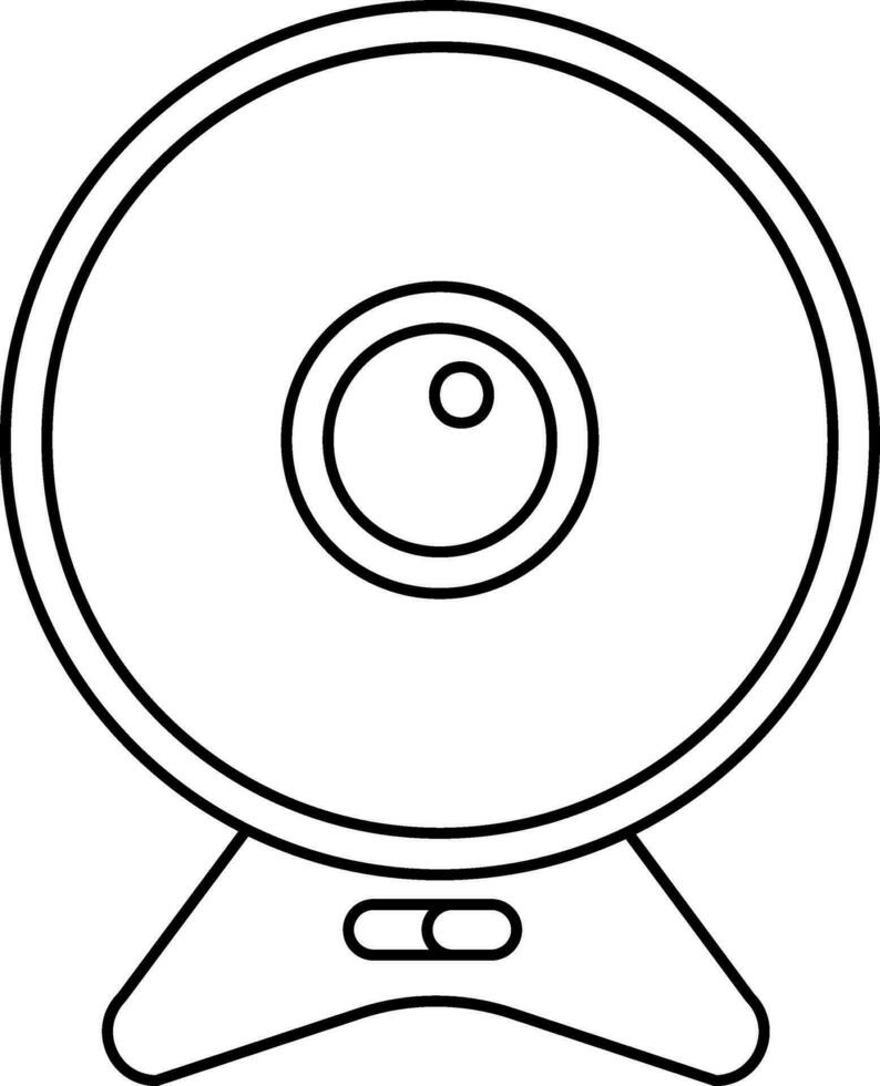Webcam Icon or Symbol in Black Outline. vector