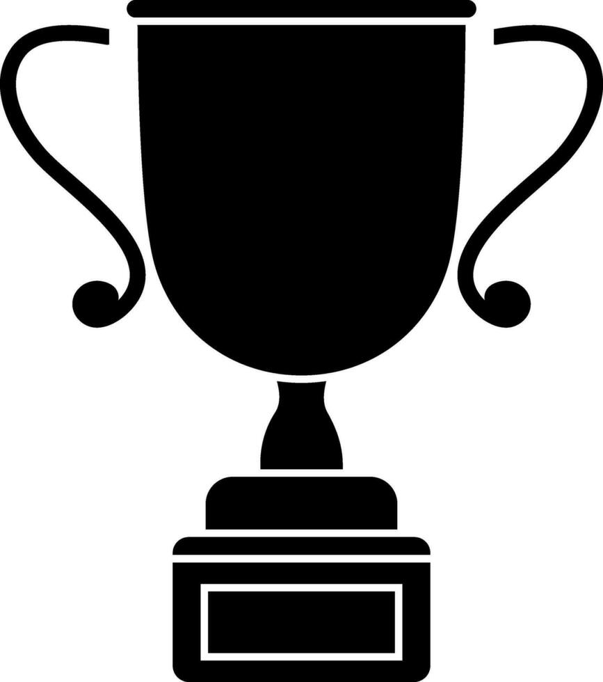 Trophy cup icon in Black and White color. vector