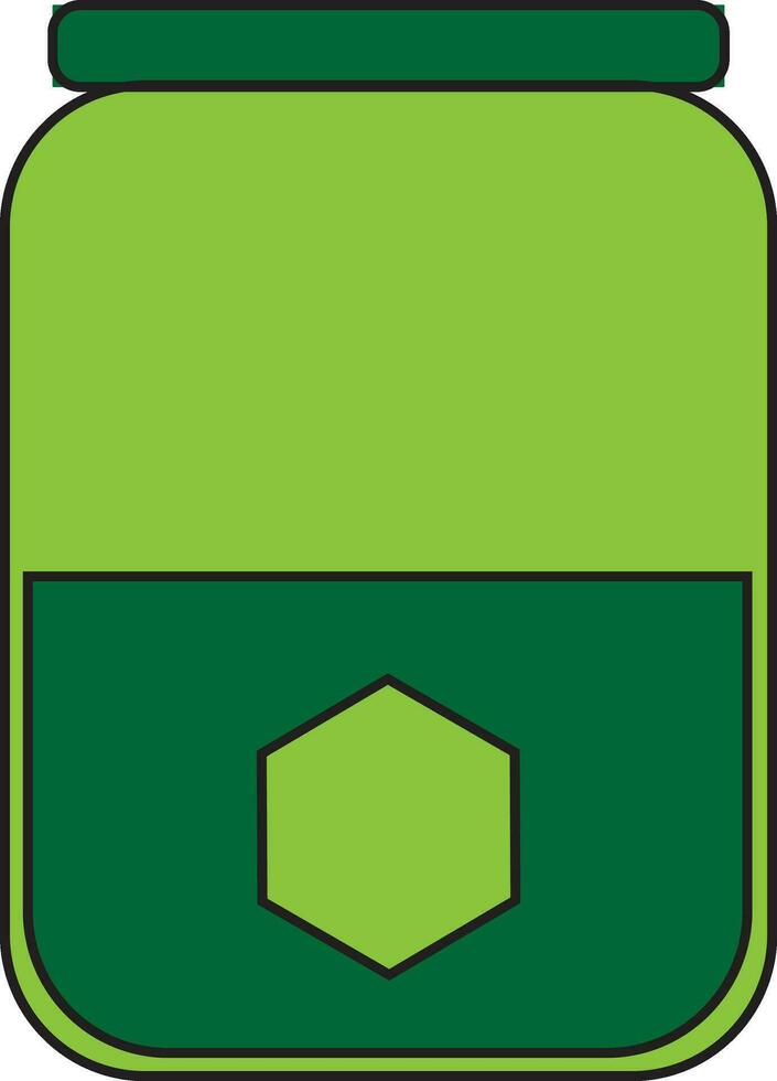 ilustración de verde envase en plano estilo. vector