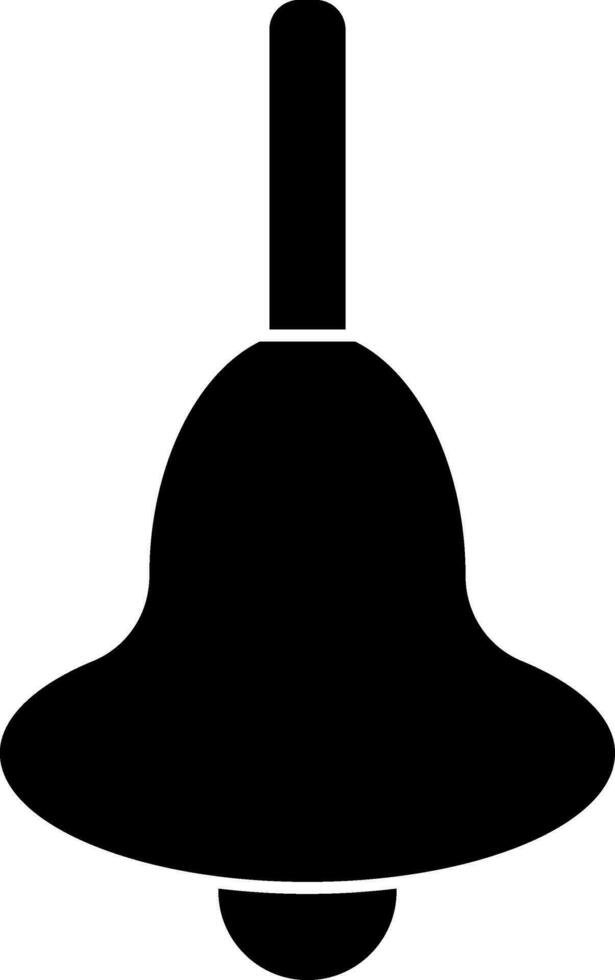 Flat style bell icon in Black and White color. vector