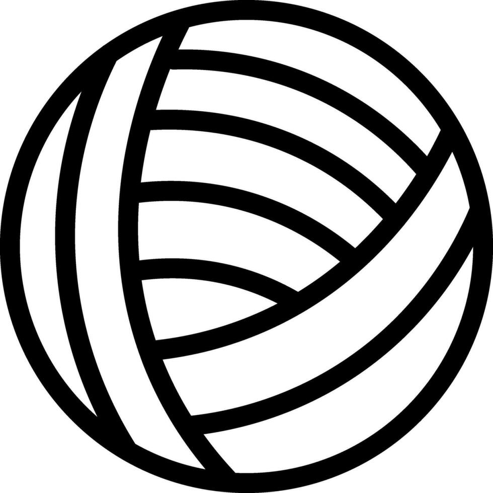 Cat toy yarn ball icon in line art. vector