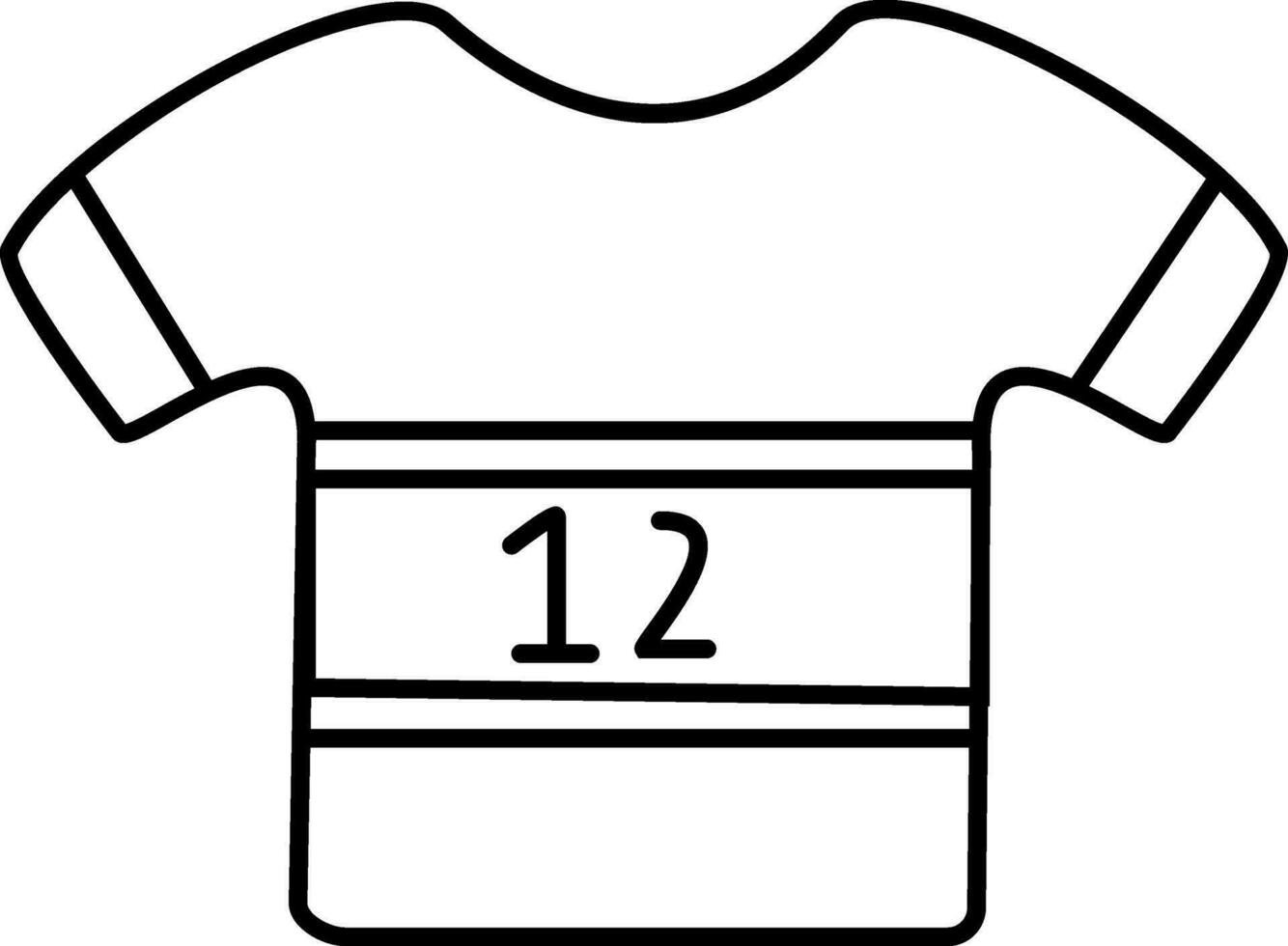 Lineart Sports TShirt. vector