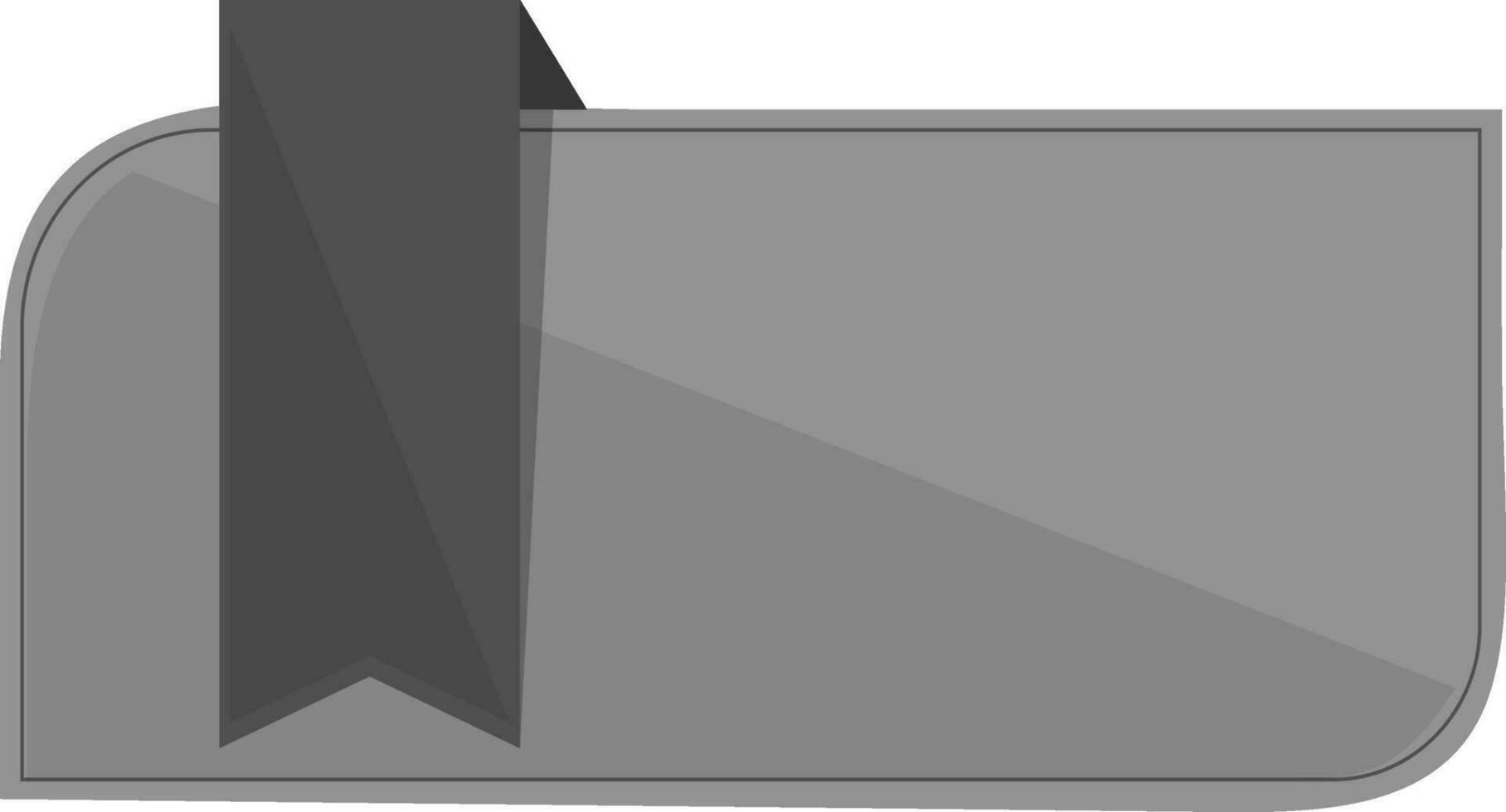 Stylish gray and black ribbon. vector