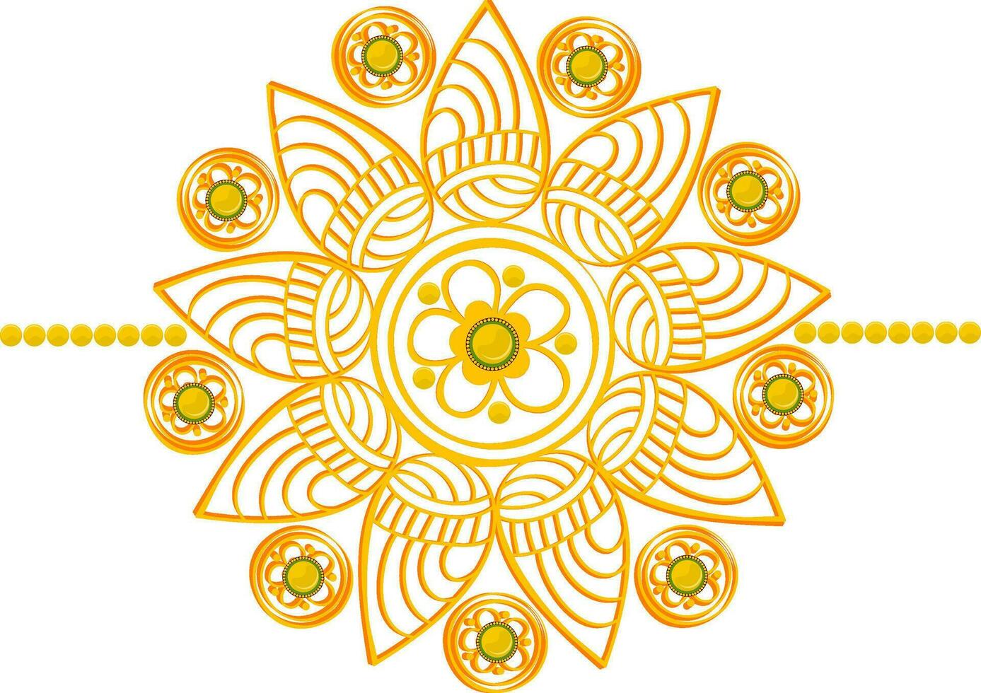 Creative floral Rakhi for Raksha Bandhan celebration. vector
