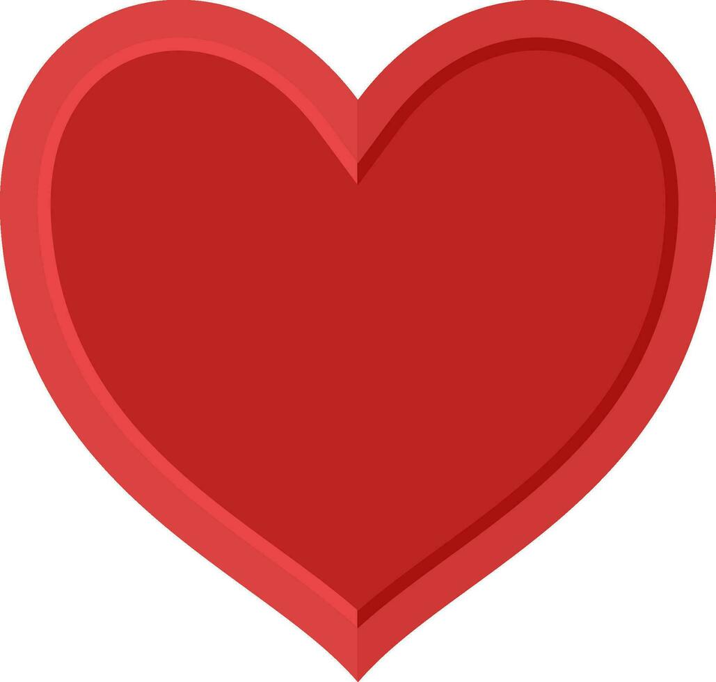 Creative Red Heart for Love concept. vector