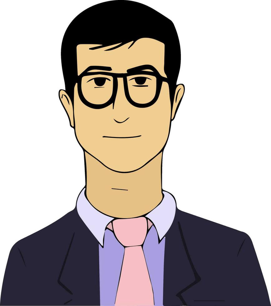 Young business man character. vector