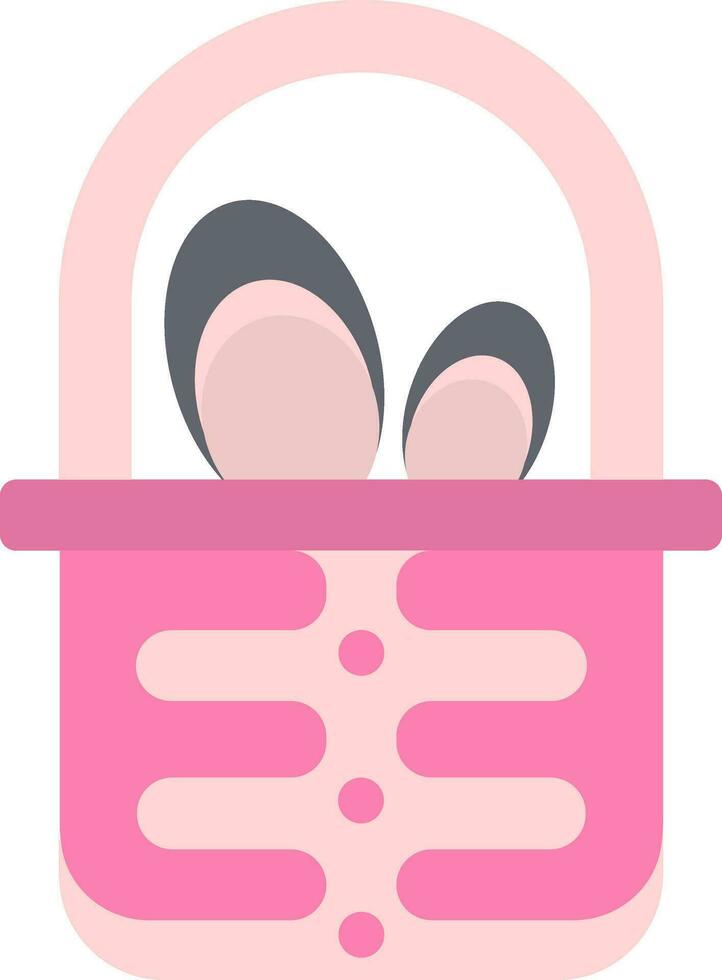 Luggage basket icon in flat style. vector