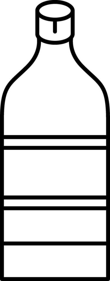 Bottle Icon In Line Art. vector