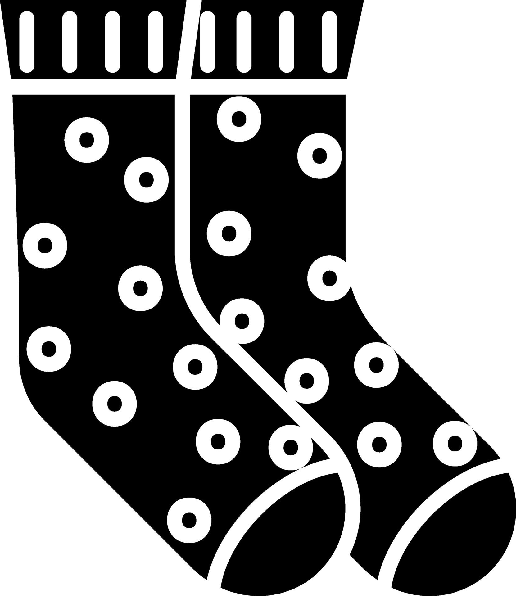 black and white Socks Icon in Flat Style. 25086553 Vector Art at Vecteezy
