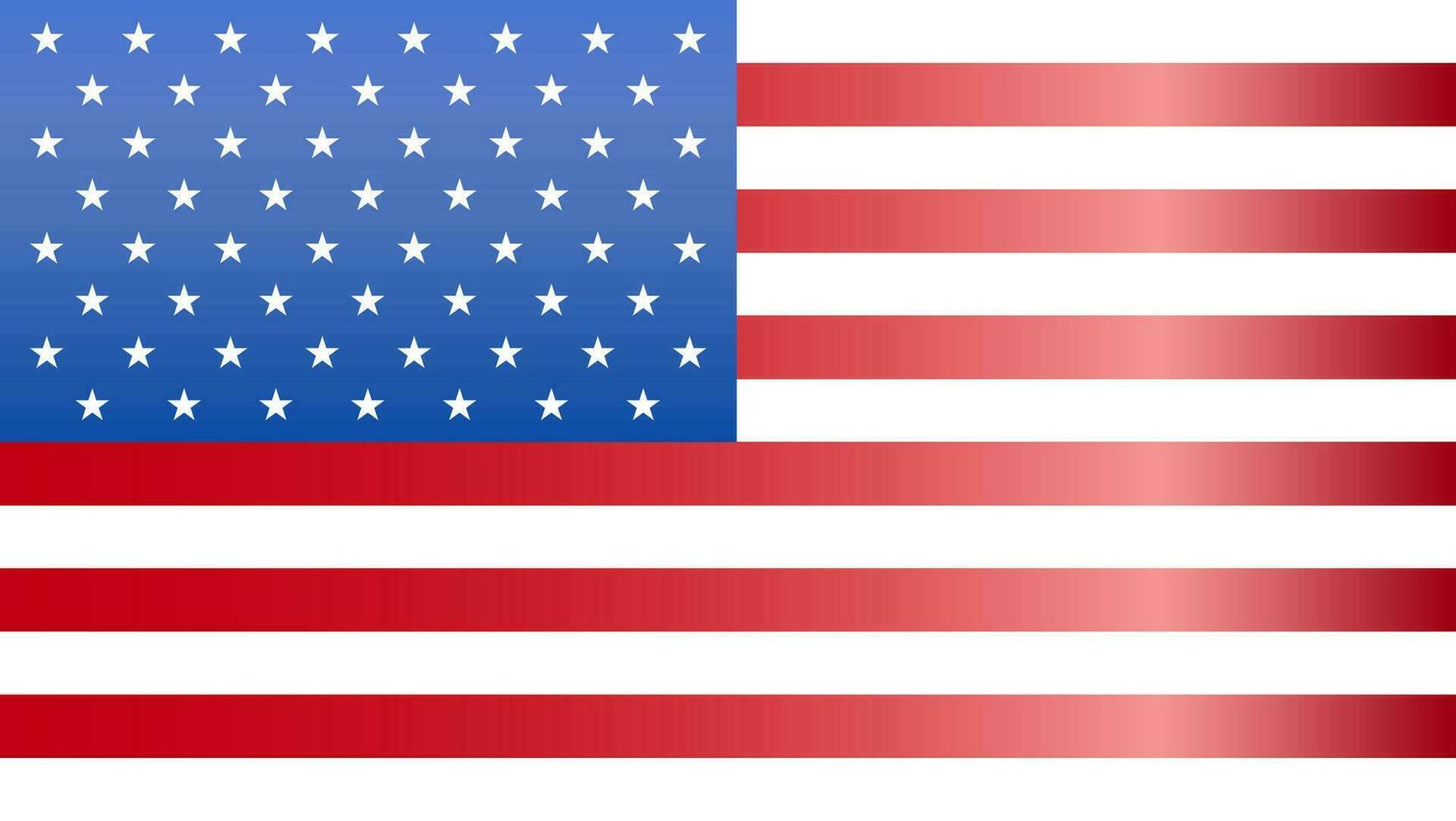 USA Flag Element In Flat Style. vector