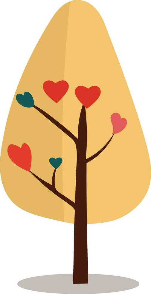 Illustration Of Abstract Tree Icon In Flat Style. vector