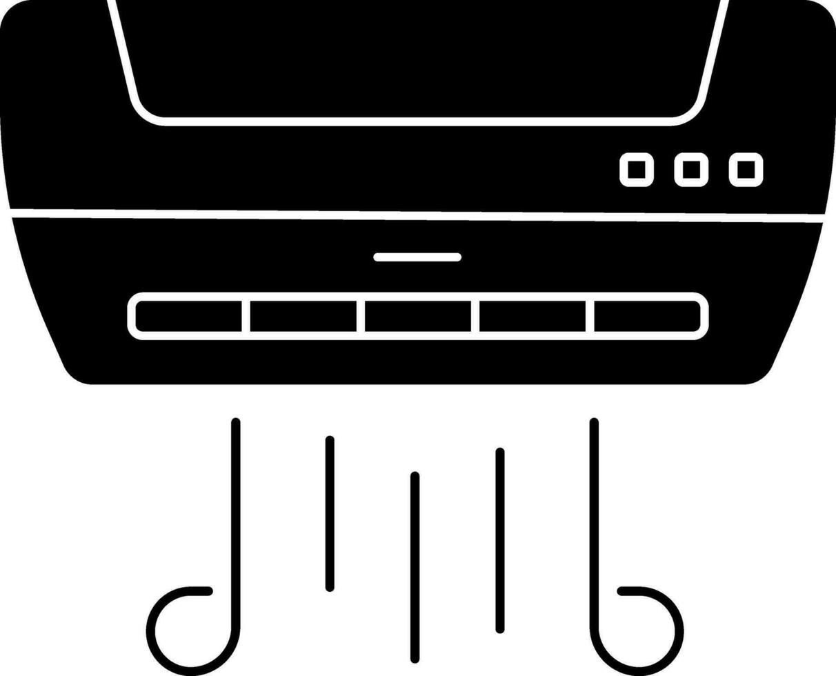 Illustration of Air Conditioner Icon in Flat Style. vector