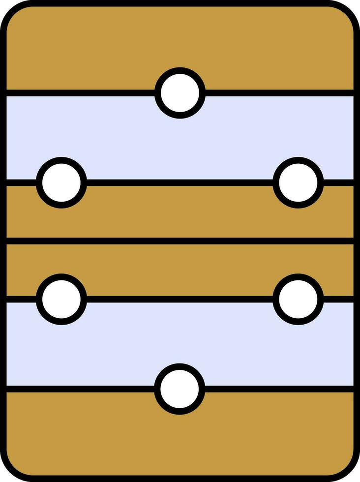 Coach Tactic Board Icon In Yellow And Blue Color. vector